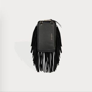 Bandolier Hailey w/ adjustable strap and fringe pouch included. Black